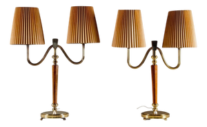 Swedish Grace Model 15455 Table Lamps attributed to Böhlmarks, 1930s, Set of 2