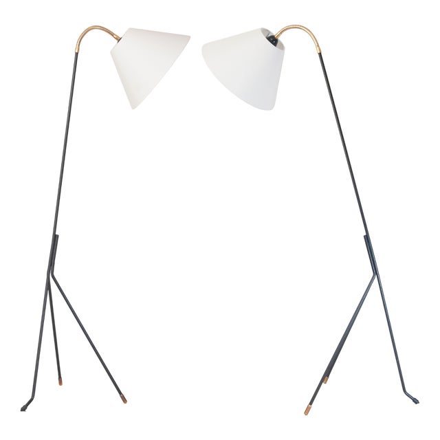 Floor Lamps by Svend Aage Holm Sørensen, 1950s, Set of 2 For Sale