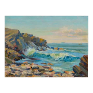 Rugged California Coast - 1930's Seascape by Charles Morris