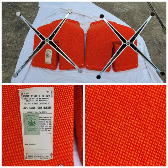 Metal 1960's Knoll Split Seat Chairs by Richard Schultz - a Pair For Sale - Image 7 of 12