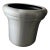 1990s Postmodern Silver Aluminum Planter With Fluted Base Attributed to Philippe Starck For Sale