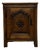 Small 19th-Century Walnut Cabinet with Decorated Door For Sale
