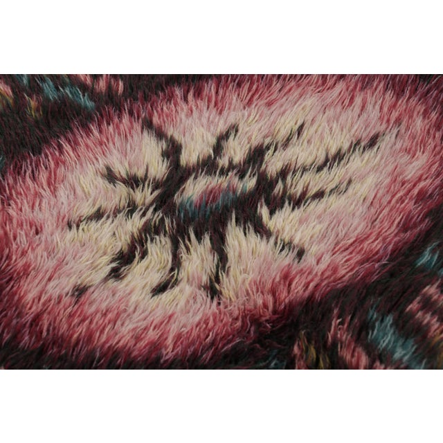 1960s Vintage Swedish Rya Rug With Vibrant Scandinavian Medallion - Rug & Kilim For Sale - Image 5 of 7
