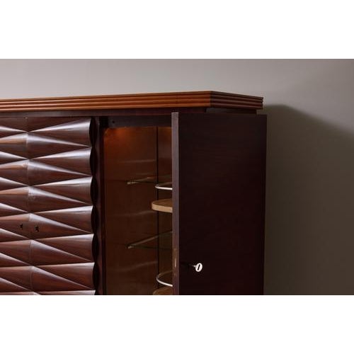 Brown Bar Cabinet by Michele Merighi for Ronconi Cantù, 1940s For Sale - Image 8 of 14