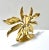 Art Nouveau Vintage Hollywood Regency Brass Floral Candlestick – Sculptural Brass Leaf Centerpiece For Sale - Image 3 of 7