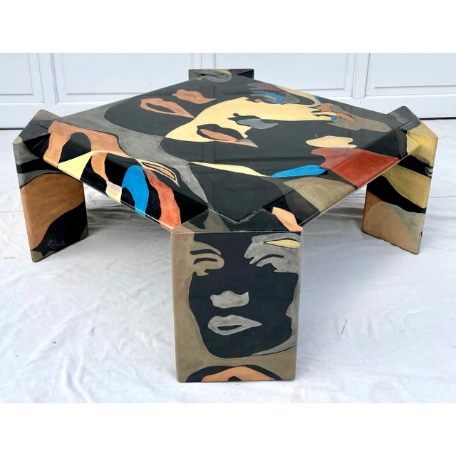 1993 Pop Art Signed Original Coffee Table by Robert Fischer For Sale - Image 11 of 13