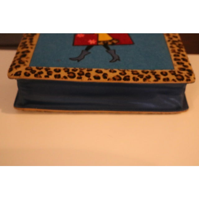 1980s Vintage Nicole Miller Leopard Leather Calf Hair Fur Trim Novelty Handbag- It Is a Wow For Sale - Image 5 of 10