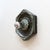 Wonderful multi-tone, green-hued hexagonal German ceramic wall lights from the 1960s. Single bulb wall lights/flush mounts...