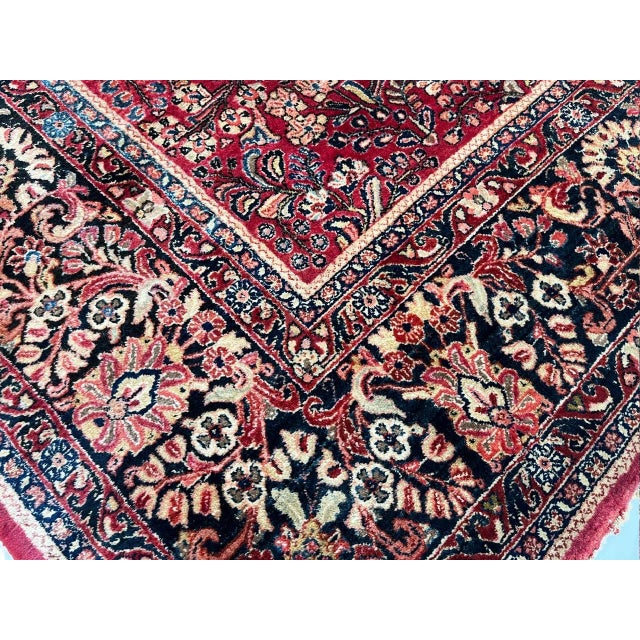 Antique Persian Sarouk Rug, 10'5 X 13'7 For Sale - Image 4 of 6