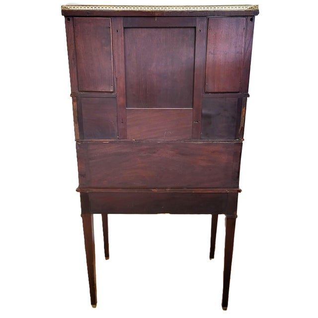19th C French Vernis Martin Style Painted & Fitted Interior Bonheur Du Jour Secretary Desk For Sale In New York - Image 6 of 18