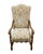 Rustic European Century Furniture Rustic Old World Transitional Upholstered Dining / Accent Lounge Arm Chair For Sale - Image 3 of 10