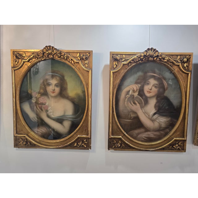Pair of Greuze Pastel Portraits, 1800s, Pastel, Framed For Sale - Image 16 of 16