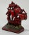 American Vintage Cast Iron Red Ship Doorstop For Sale - Image 3 of 6