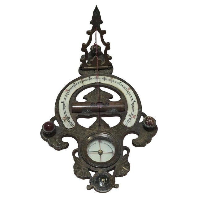 19th Century Chinese Portable Engraved and Enameled Bronze Sundial For Sale - Image 15 of 15