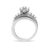 14K White Gold 1.0 Cttw Round and Baguette Diamond Cluster Bridal Set, Size 7 For Sale In New York - Image 6 of 6
