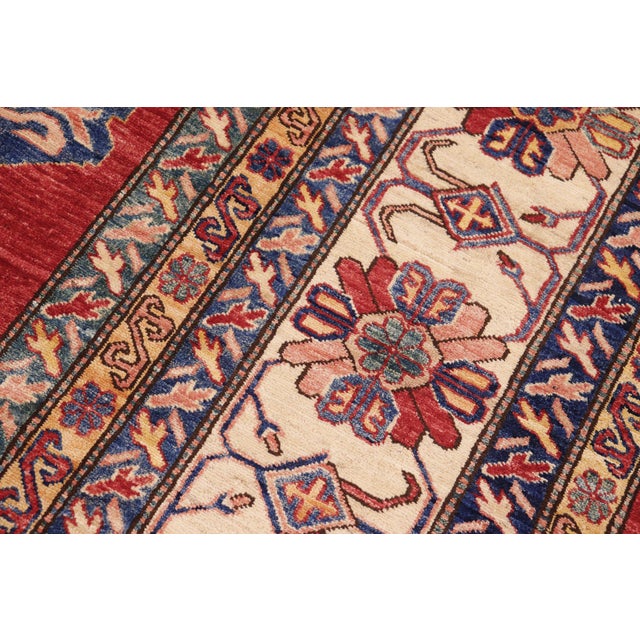 Boho Chic Super Kazak Red/Beige Wool Rug - 10'1'' X 14'0'' For Sale In New York - Image 6 of 10