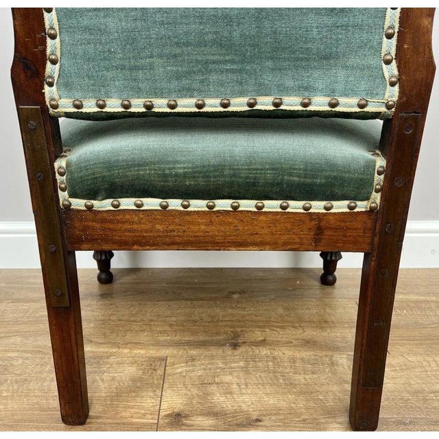 Antique French Style Armchair in Walnut For Sale - Image 13 of 16
