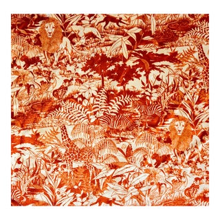 Vintage 1970's Malden Mills "Jungle Animal" Velvet- 3+4/5 Yards For Sale