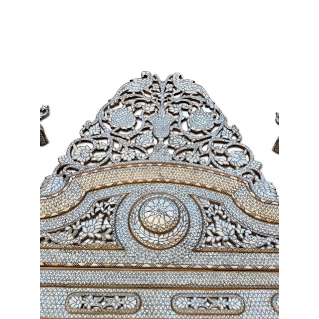 Wood Late 19th-Century Mother-of-Pearl and Bone Inlaid Vitrine Cabinet For Sale - Image 7 of 10