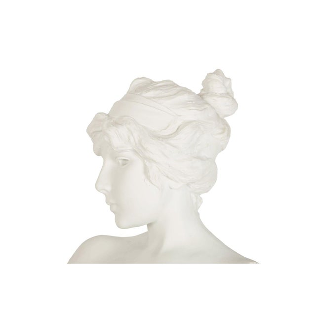 French Parian Porcelain Bust of “Tanagra” After Emmanuel Villanis Ca. 1890 For Sale - Image 12 of 12