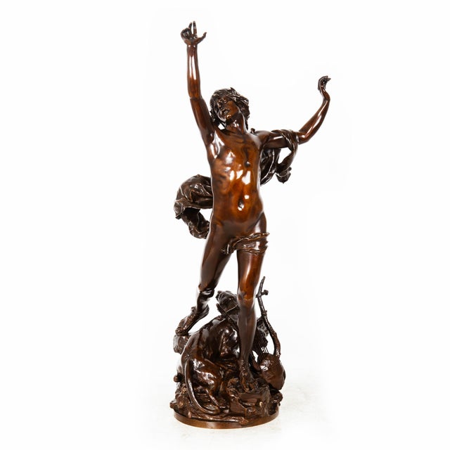 CHARLES RAOUL VERLET French, 1857-1923 "The Sorrow of Orpheus" (1887) Sand-cast and patinated bronze Conceived 1887, cast...