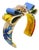 Gucci Flora Ivory Bumblebee Vintage Silk Necktie Cuff Bracelet For Sale