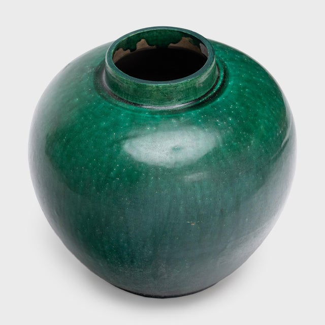 Chinese Jade Green Glazed Jar, C. 1890 For Sale - Image 4 of 7