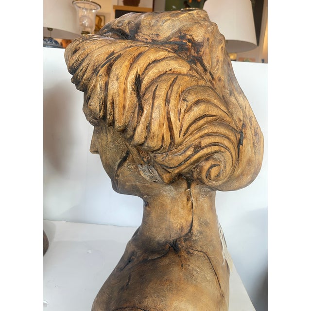 Pair Large Hand Carved Wood Figureheads, Italy For Sale - Image 10 of 13