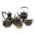 Antique 6 Piece Kentshire Sheffield Silver Plated Tea Set Repousse Tilting 1900s For Sale