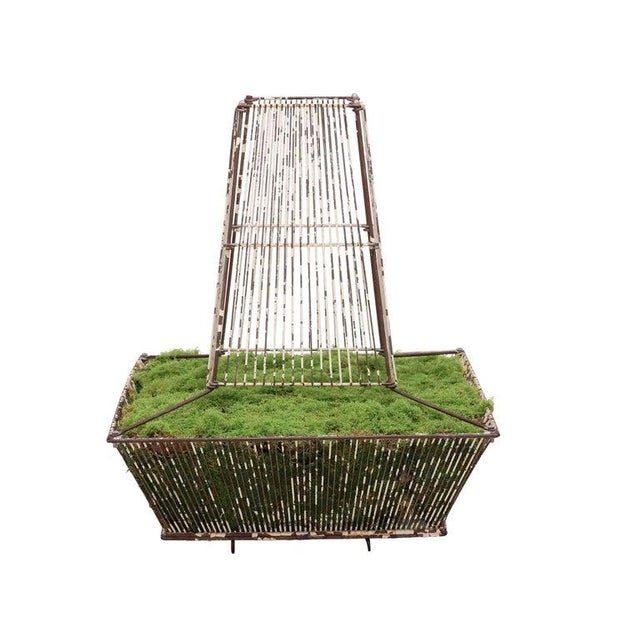 Early 20th Century Antique French Painted Iron Wirework Fernery Jardiniere For Sale - Image 5 of 6