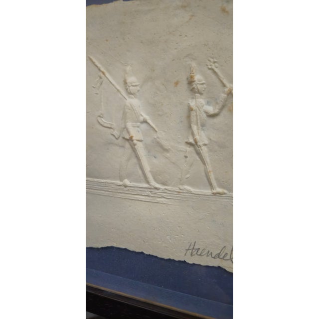 Signed William Haendel Cast Paper Relief Sculpture Art, 1981 For Sale - Image 13 of 17