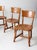 Brown Mid Century Rustic Wood Dining Chairs Set of 6 For Sale - Image 8 of 12