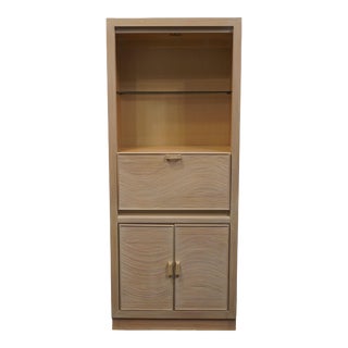 American Drew Bleached Wood Coastal Contemporary Style 32" Dry Bar / Wall Unit 55-580 For Sale