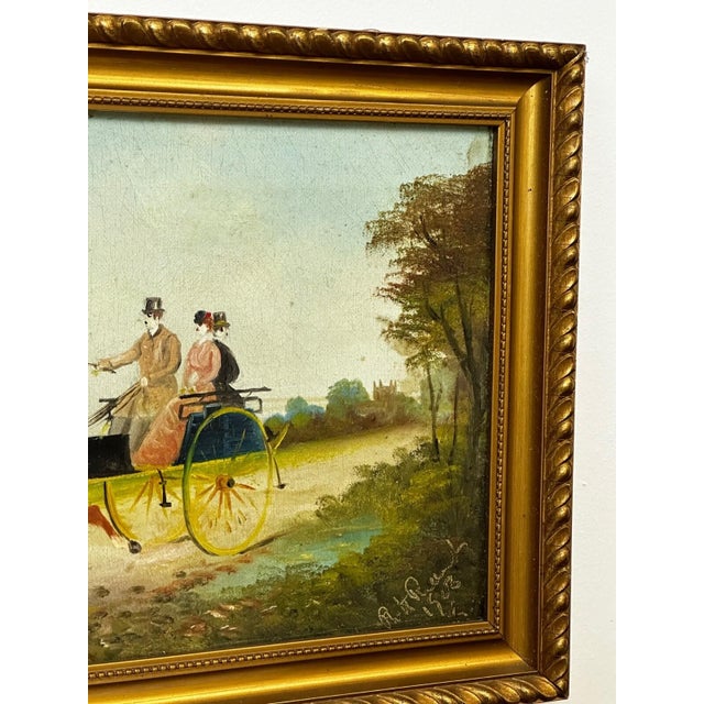 1908 Philip H. Rideout British Edwardian Coaching Scene Going to Fair Oil Painting For Sale - Image 17 of 18