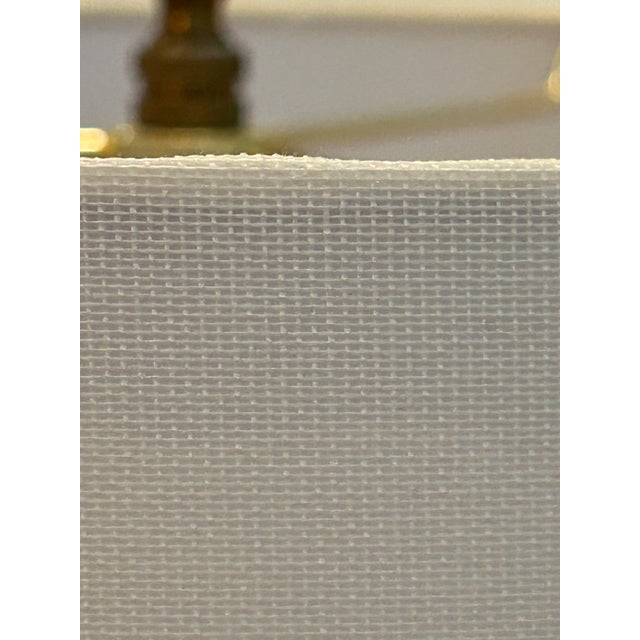 1970’s Chinoiserie Blue and White Porcelain Table Lamp With Shade For Sale - Image 9 of 10