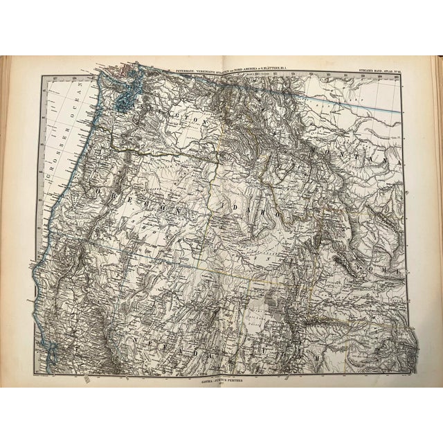This lot of 2 double page maps are of Texas, Indian Territory, Arkansas, Louisiana as well as Washington, Oregon, Idaho,...