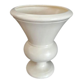 Mid-Century, Haeger Pottery Vase, Solid Ivory Pearlized Glaze For Sale