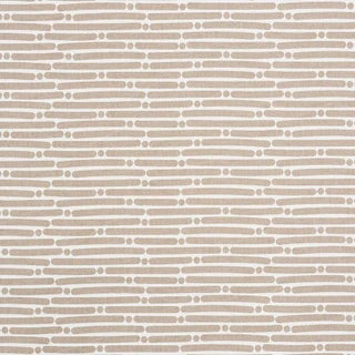 Sample - Schumacher X Studio Bon Dot Dash Fabric in Sand For Sale