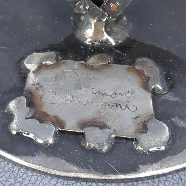 Sculpture Heart in Metal, Iron & Steel by Simon Saronni For Sale - Image 10 of 14