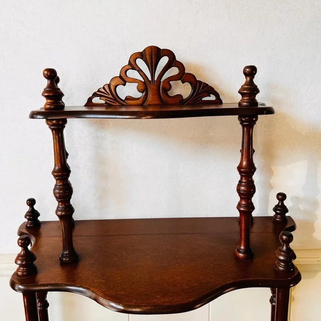 Brown Column Shelf, France For Sale - Image 3 of 10
