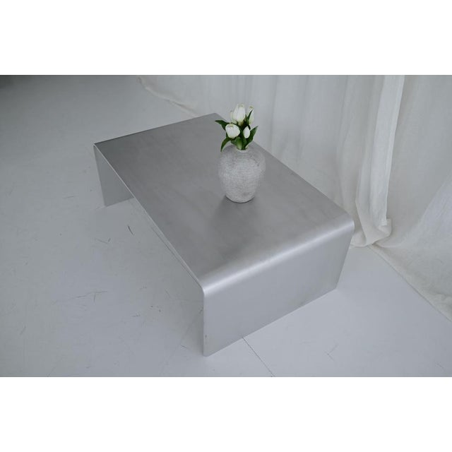 Small Flow Sculptural Waterfall Coffee Table in Aluminum by Veliento For Sale - Image 11 of 17