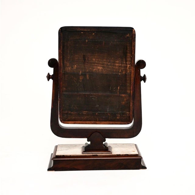 Antique Victorian Marble Table Top Vanity Mirror, 1840 For Sale - Image 4 of 9