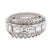Contemporary Vintage 1.70 Carat Diamond Low Carat Gold and Silver Ring, Size 4.5 For Sale - Image 3 of 5