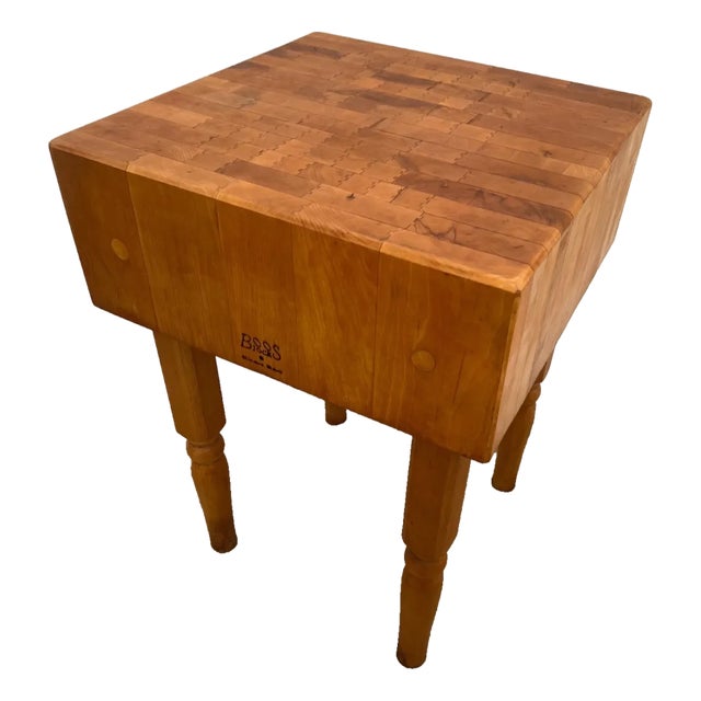 Vintage Boos Butchers Block, Carving Kitchen Table Solid Dovetail Maple Slab For Sale