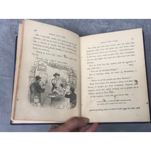 Blue Antique Book About New York For Sale - Image 8 of 17