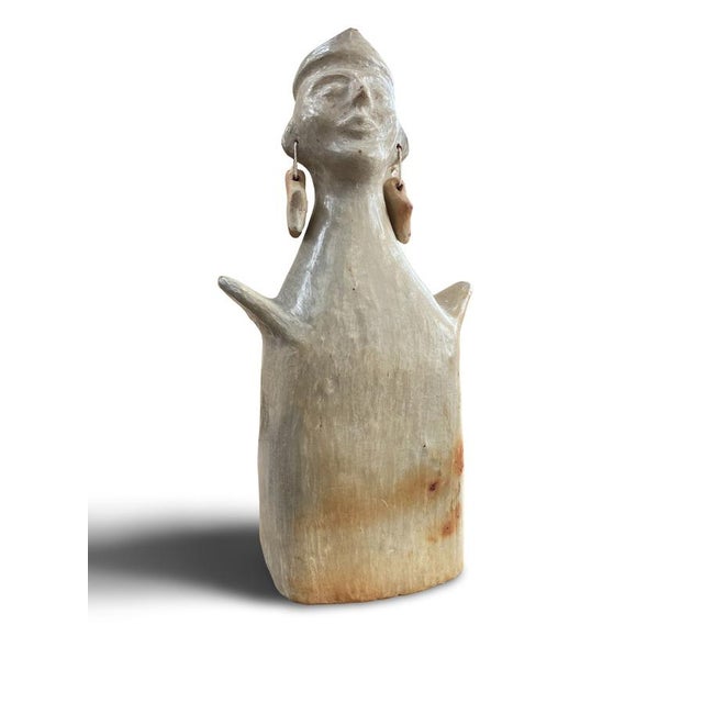 Mid-Century Modern Terracotta Anthropomorphic Female Sculpture For Sale - Image 4 of 14