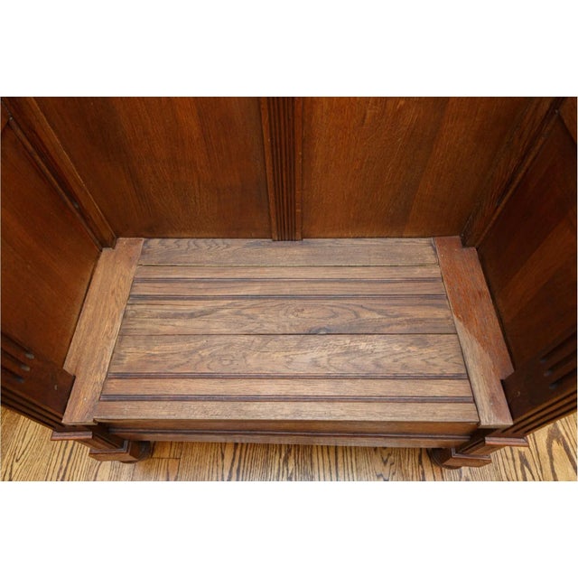 19th Century 19th Century Hand Carved Dutch Oak Hall Bench For Sale - Image 5 of 13