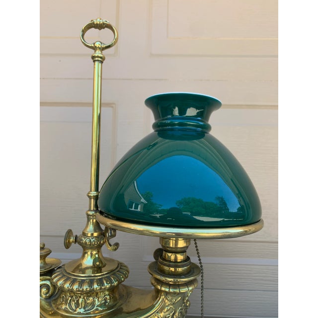 19th Century German Solid Brass Wild & Wessel Desk Lamp For Sale - Image 4 of 17