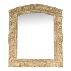 French 17th Century Louis XIV Silver Leaf Wall Mirror