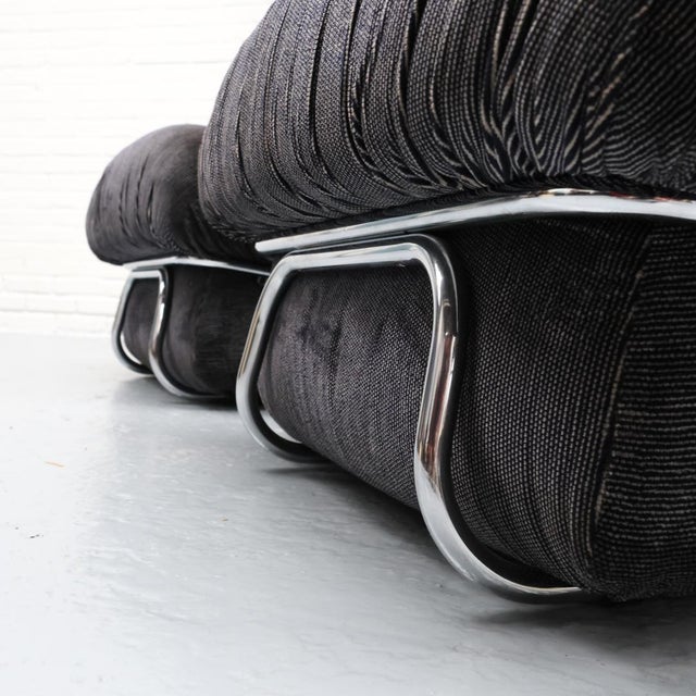 Textile Italian Chenille Lounge Chair, 1970s For Sale - Image 7 of 17